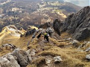 In GRIGNETTA (2177 m) ad anello Cresta Cermenati – Sentiero delle Capre dal Pian dei Resinelli il 27 marzo 2019 - FOTOGALLERY